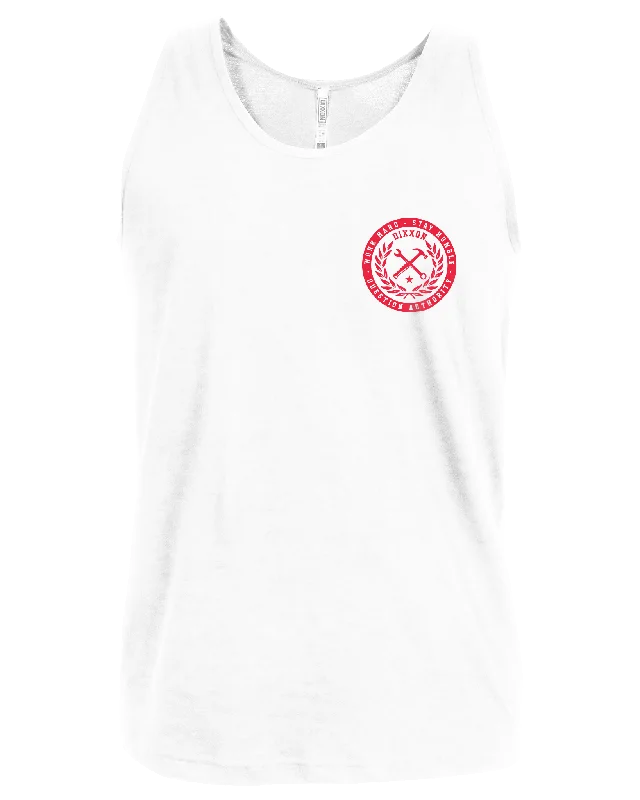 Branded Tank - White & Red