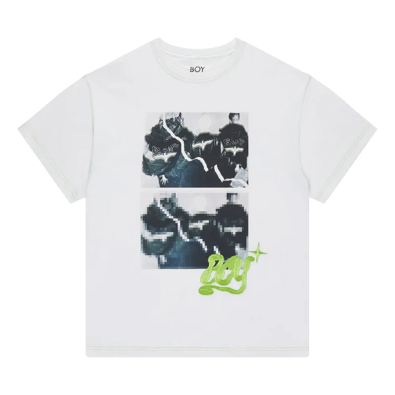 BROKEN PHOTO GRAPHIC T-SHIRT - WHITE