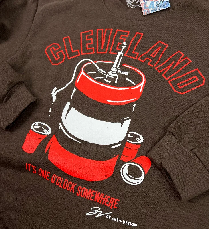 Cleveland Football It's One O'clock Somewhere Crew Sweatshirt