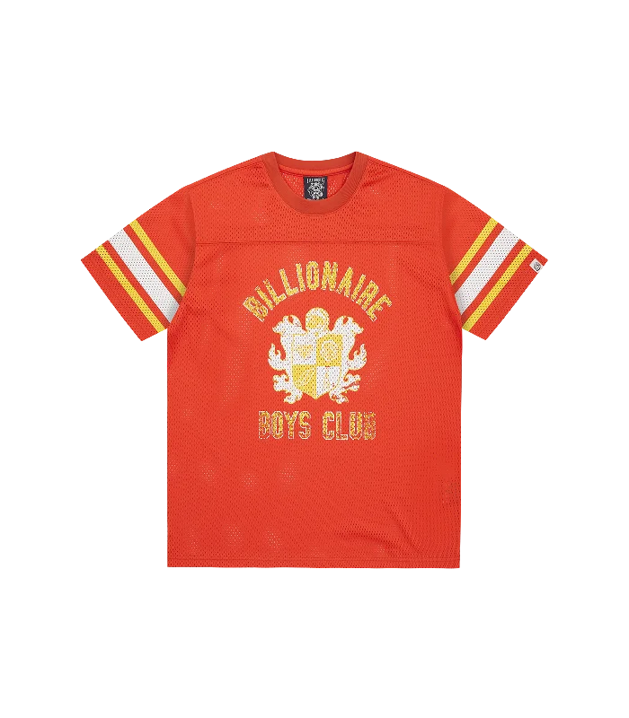 CREST LOGO MESH FOOTBALL SHIRT - ORANGE