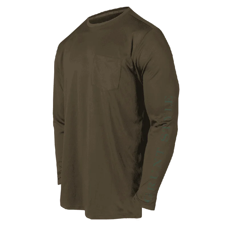 GS Long Sleeve Performance Crew - Olive