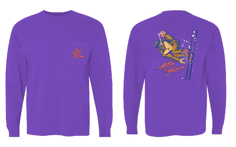 Hitting the Slopes Yeti Long Sleeve Pocket Tee