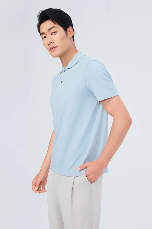 InstantCool Pique Polo | Grey Blue BLE251