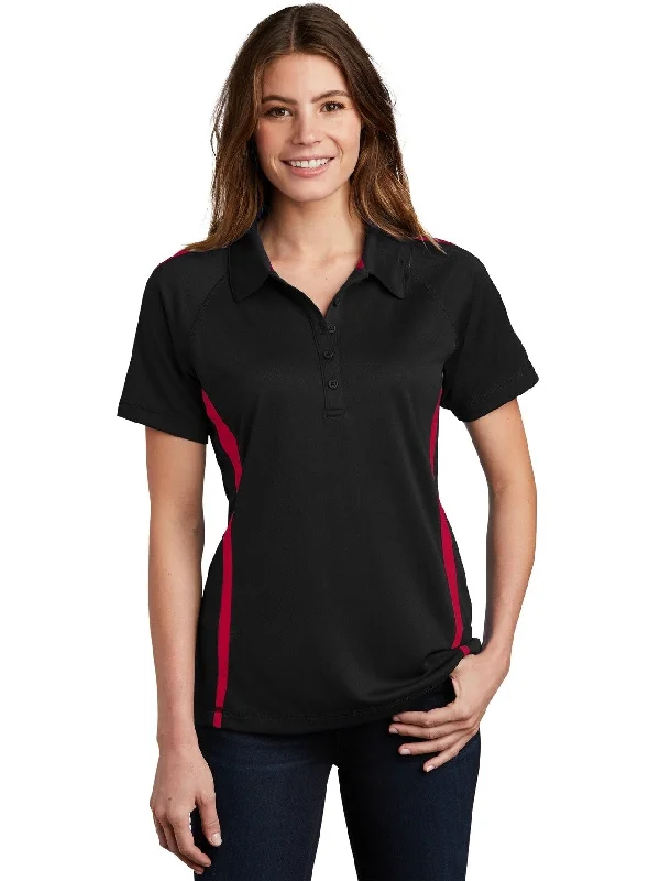 Sport-Tek Ladies Micro-Mesh Colorblock Polo