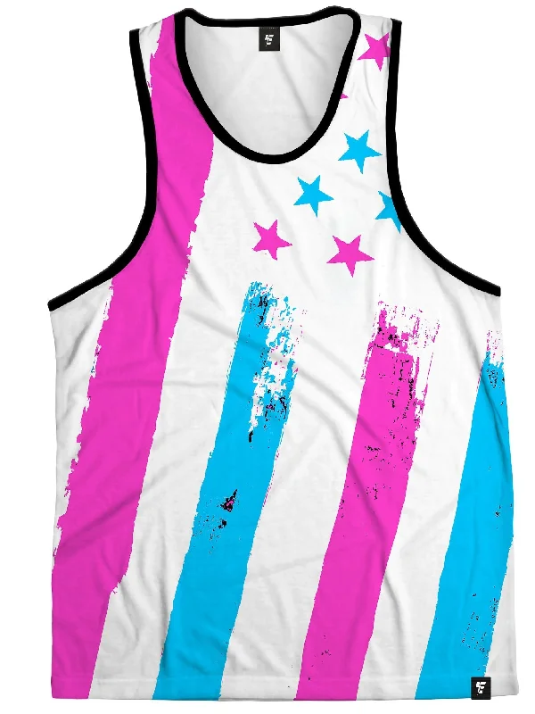 Neon Flag Unisex Tank Top