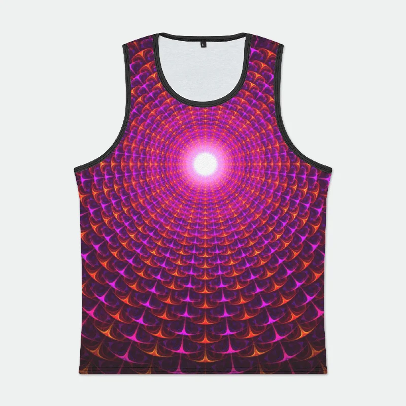 NEON PSYCHOFIELD warm Mens Binded Tank Top