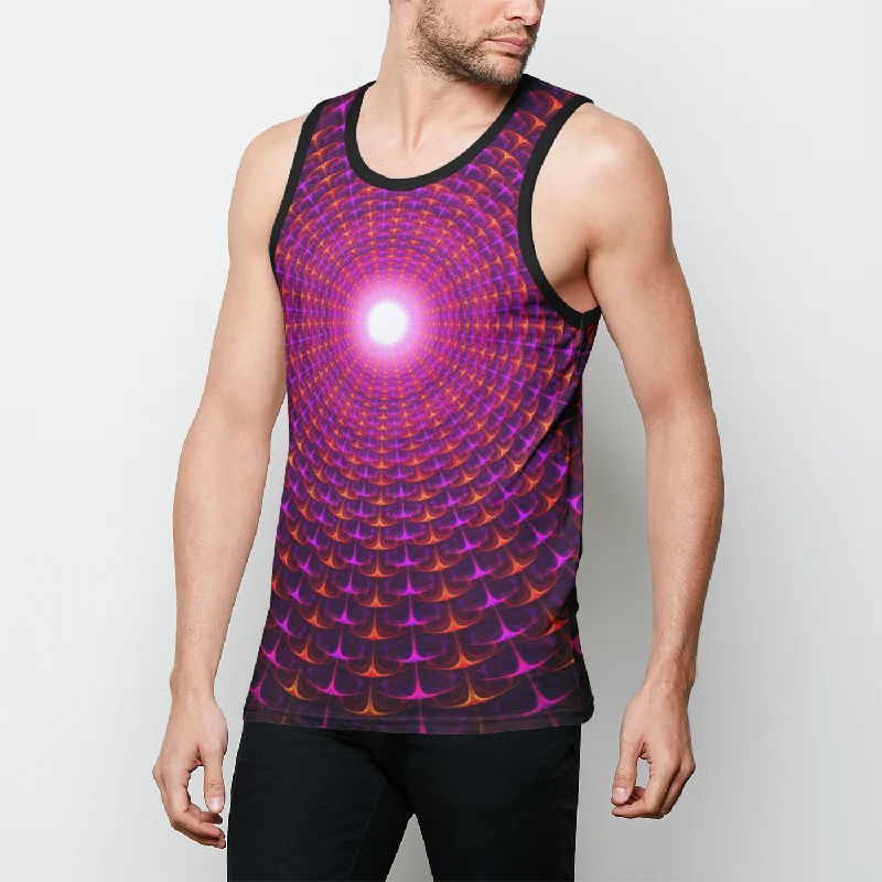 NEON PSYCHOFIELD warm Mens Binded Tank Top