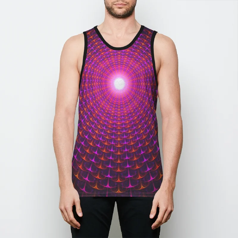 NEON PSYCHOFIELD warm Mens Binded Tank Top