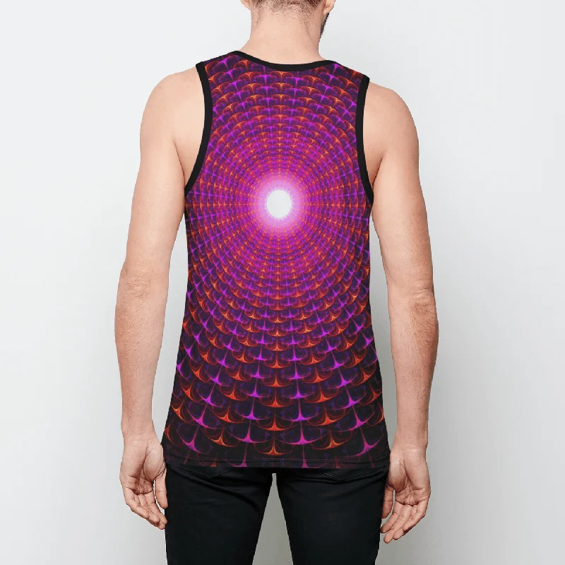 NEON PSYCHOFIELD warm Mens Binded Tank Top