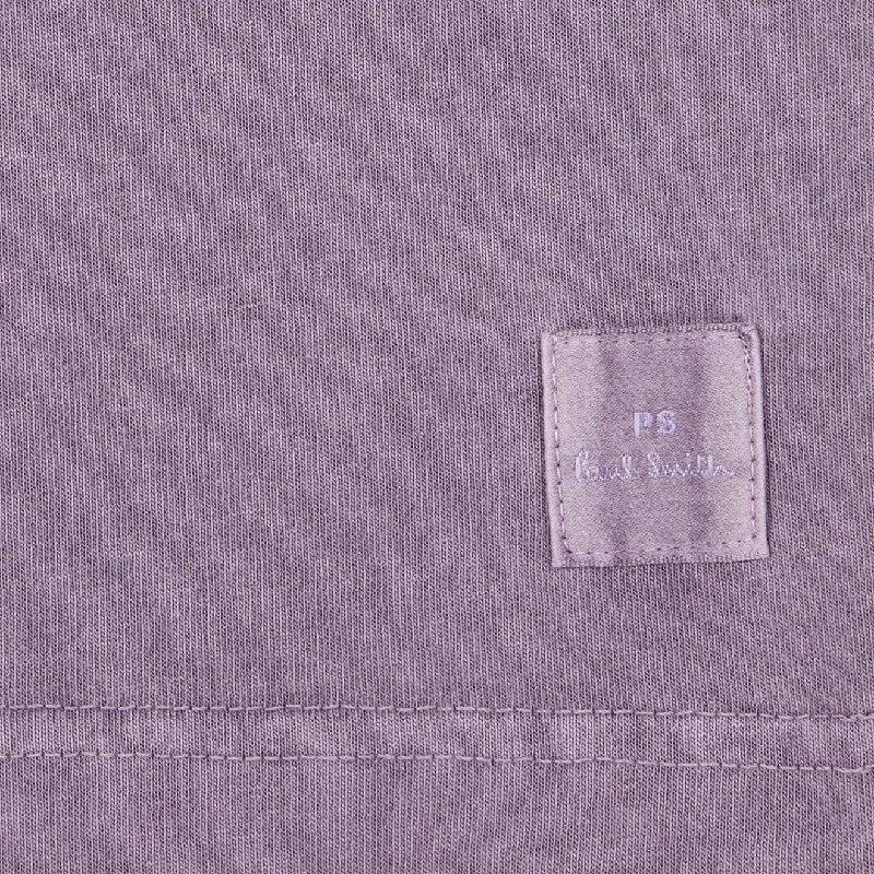 Paul Smith Acid Wash Cotton Polo Shirt Purple