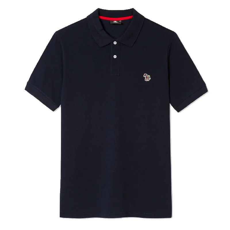 Paul Smith Cotton-Piqué Zebra Logo Polo Shirt Dark Navy