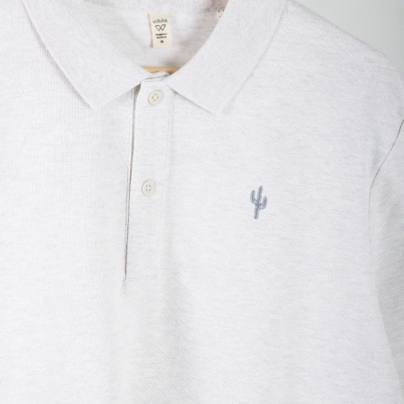 Polo Cream Heather Grey Cactus