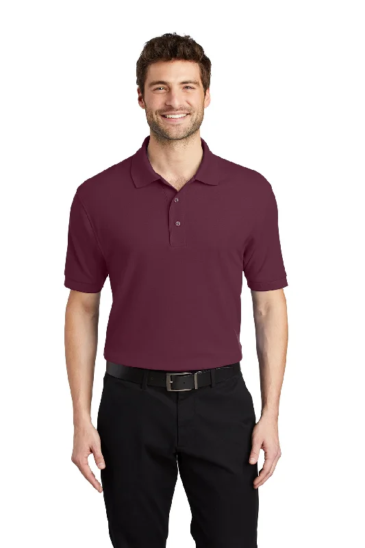 Port Authority K500 Silk Touch Polo - Burgundy