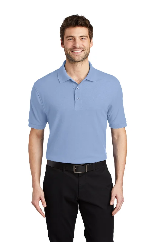 Port Authority K500 Silk Touch Polo - Light Blue