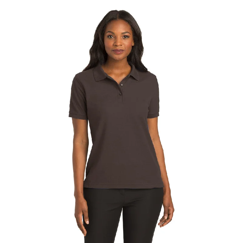 Port Authority L500 Ladies Silk Touch Polo - Coffee Bean