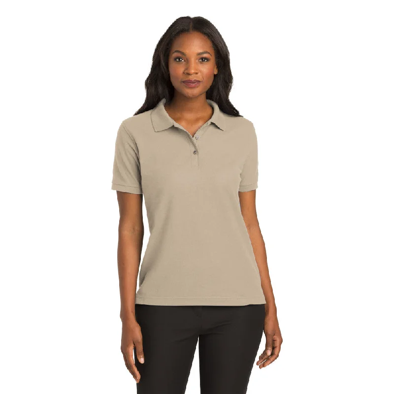 Port Authority L500 Ladies Silk Touch Polo - Stone