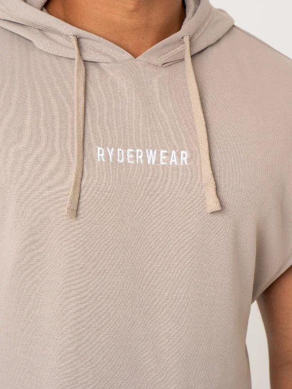 Pursuit Fleece Sleeveless Hoodie - Taupe