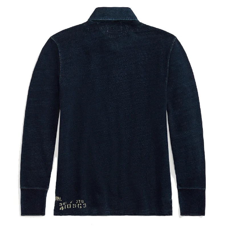 RRL by Ralph Lauren Indigo French Terry Rugby Shirt Indigo