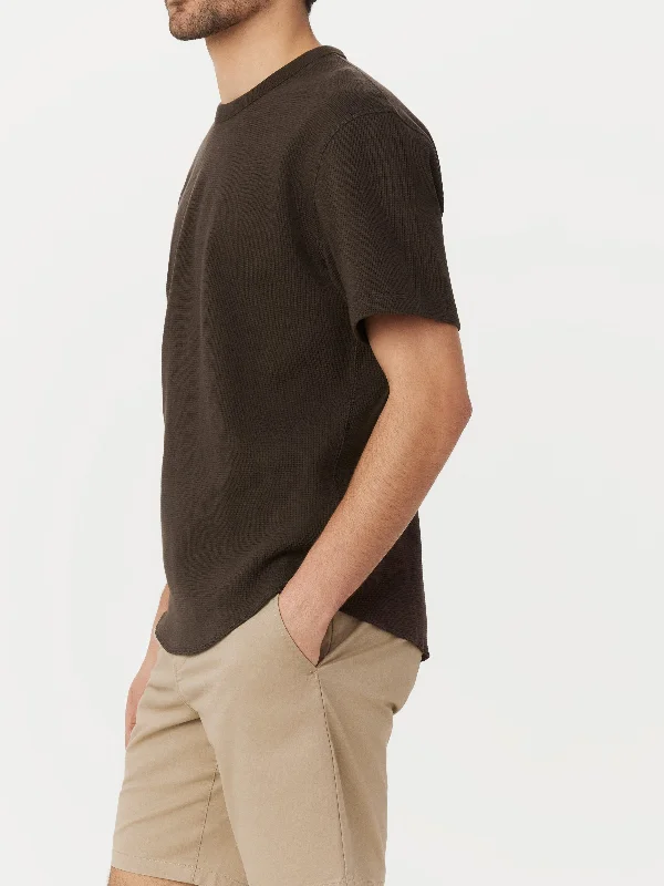 The Relaxed Waffle T-Shirt in Dark Chocolate