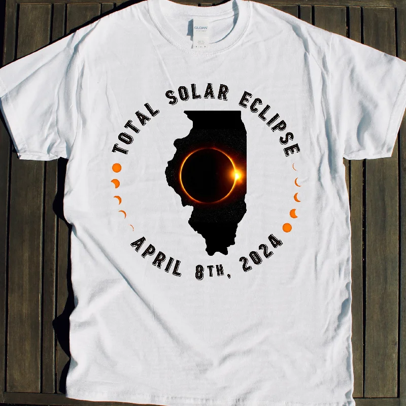 2024 Total Solar Eclipse Shirt: Illinois