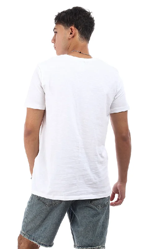 95570 Slip On ""No More Rules"" Front Printed White T-Shirt