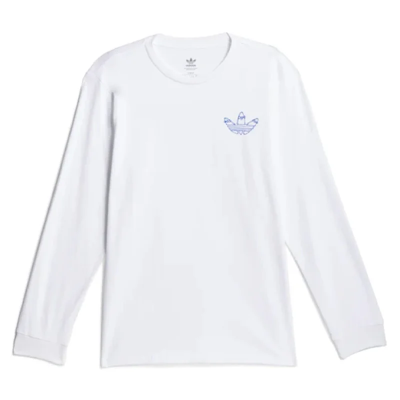 Adidas - Jones L/S T-Shirt - White/Royal Blue