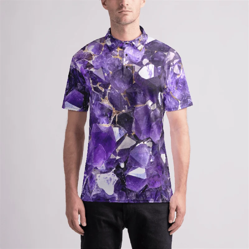 Amethyst Aura Mens Polo Shirt