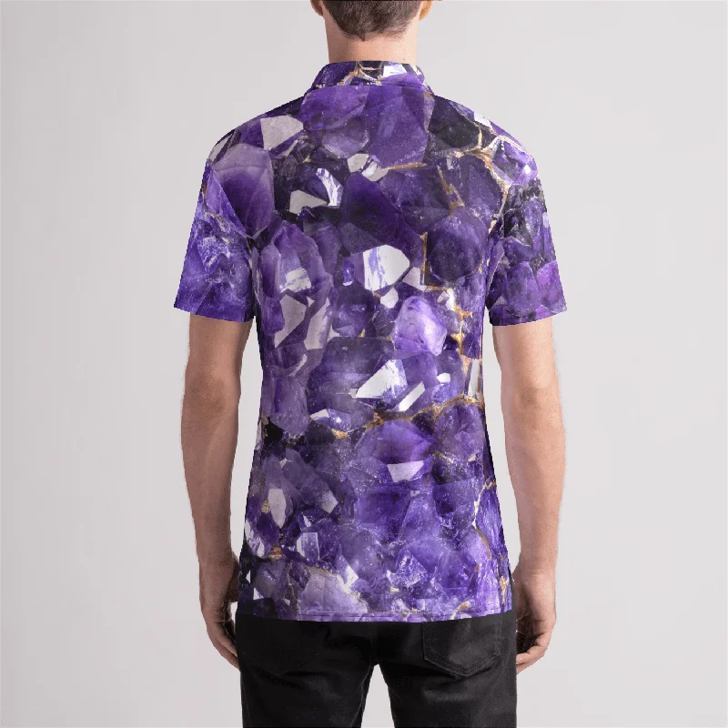 Amethyst Aura Mens Polo Shirt