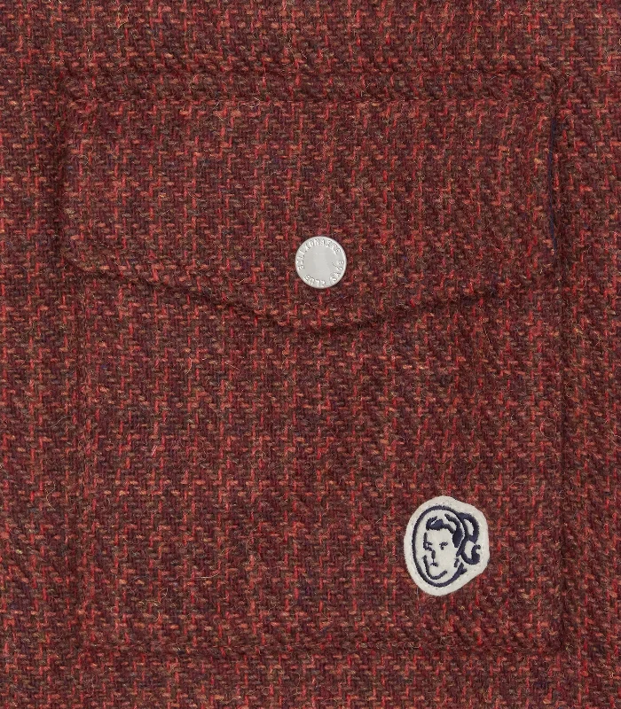 ARCH LOGO CHECK OVERSHIRT - BURGUNDY