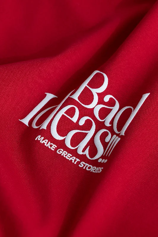 Bad Ideas Red Oversized T-Shirt