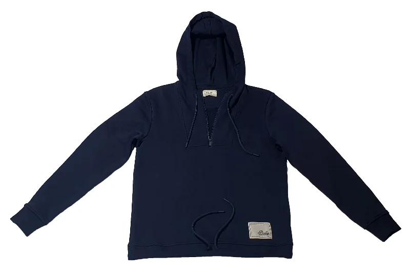 Bally 6301248 Unisex Navy Blue Hooded Sweatshirt