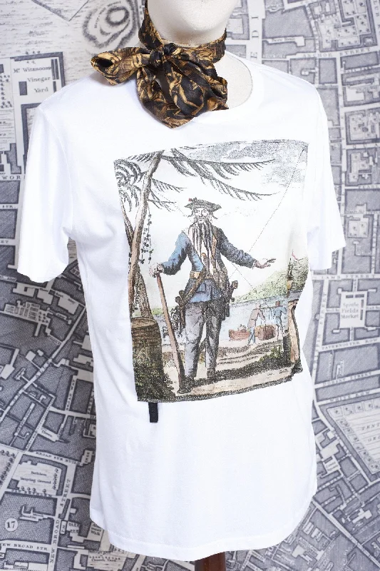 BLACK BEARD TEE SHIRT - WHITE