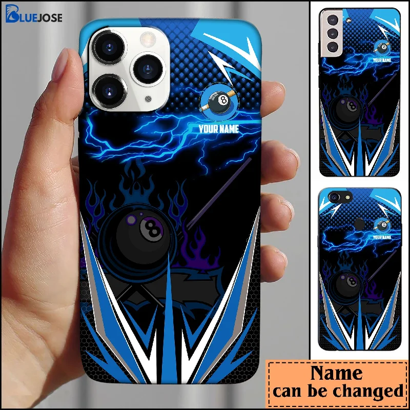 BlueJose Billiard Blue Personalized Name Phone Case