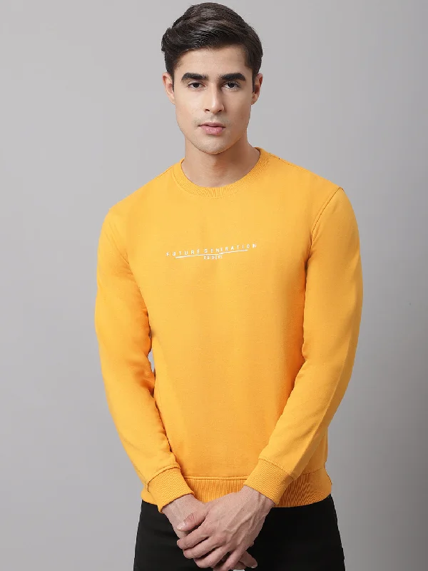 Cantabil Men Mustard Sweatshirt