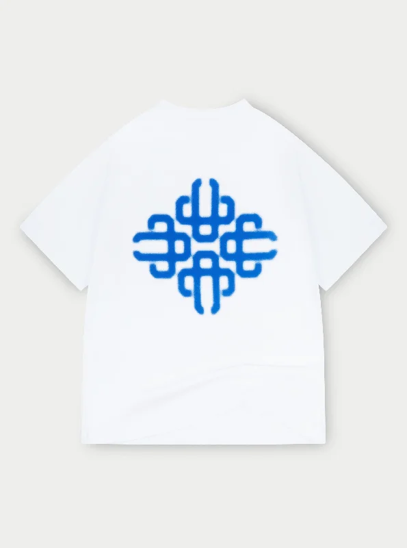 BLURRED GRAPHIC EMBLEM T-SHIRT - COBALT