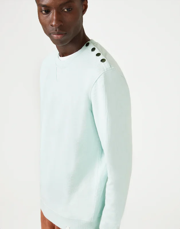 100% Natural Cotton Popper shoulder sweatshirt - Peppermint