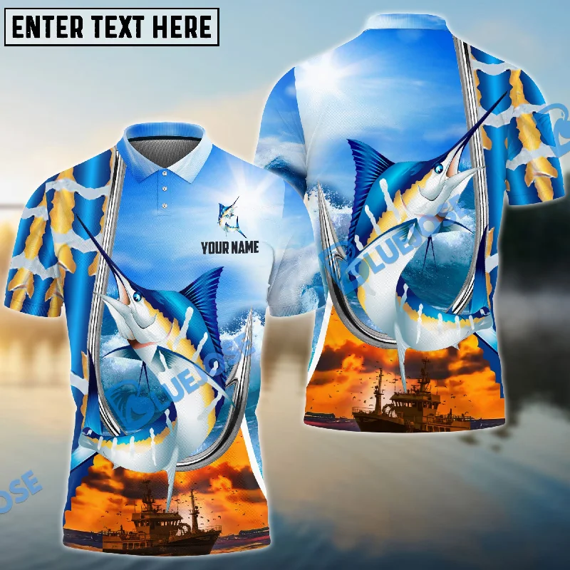 BlueJose Customize Name 3D Fishing Shirts