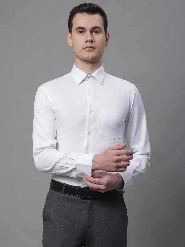 Cantabil Men's White Shirt