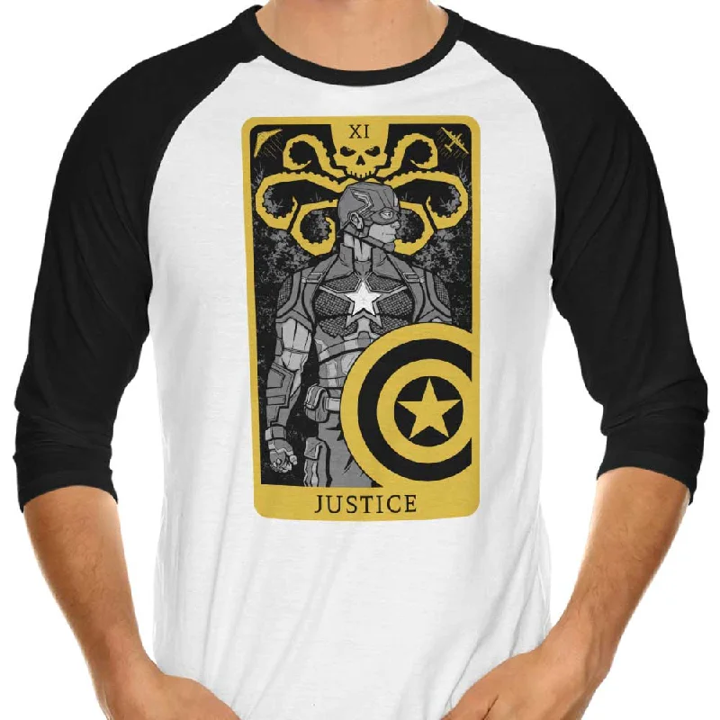 Tarot: Justice - 3/4 Sleeve Raglan T-Shirt