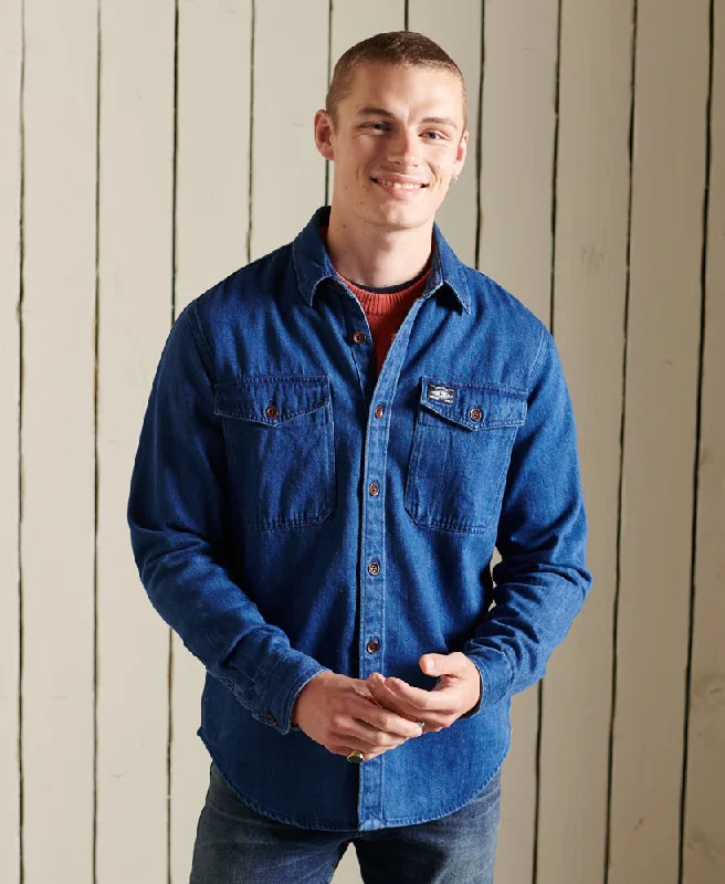 Denim Work Shirt | Mid Blue Wash