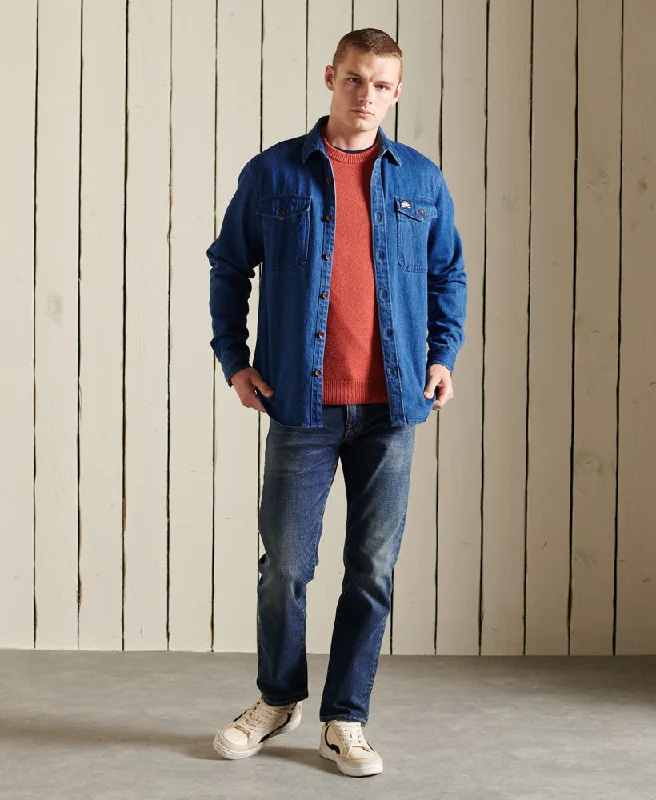 Denim Work Shirt | Mid Blue Wash