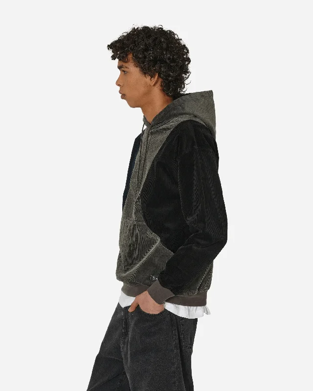 Wave Corduroy Hoodie Charcoal