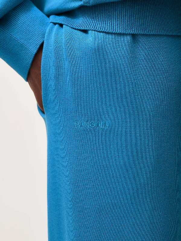 DNA Knitted Track Pants—geyser blue