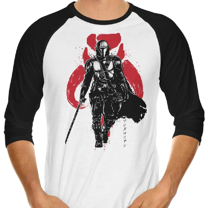 Dark Wielder Sumi-e - 3/4 Sleeve Raglan T-Shirt