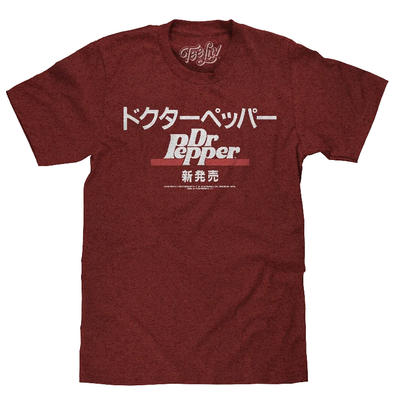 Dr Pepper Japanese Kanji T-Shirt - Crimson Red