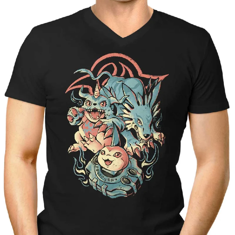 Digital Wolf Evolution - Men's V-Neck