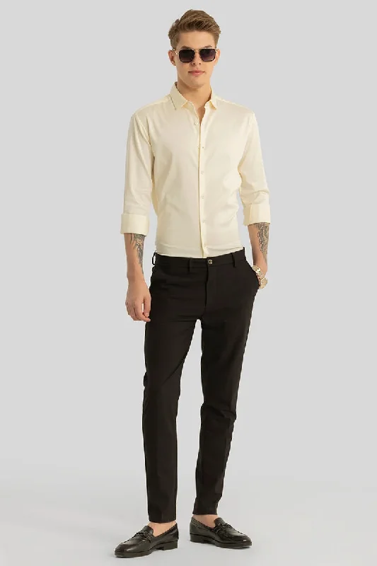 Etnni Cream Plain Stitchless Shirt