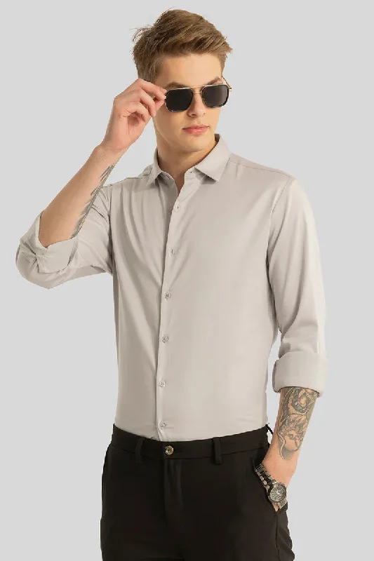 Etnni Light Grey Plain Stitchless Shirt