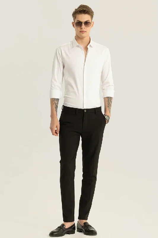 Etnni White Plain Stitchless Shirt