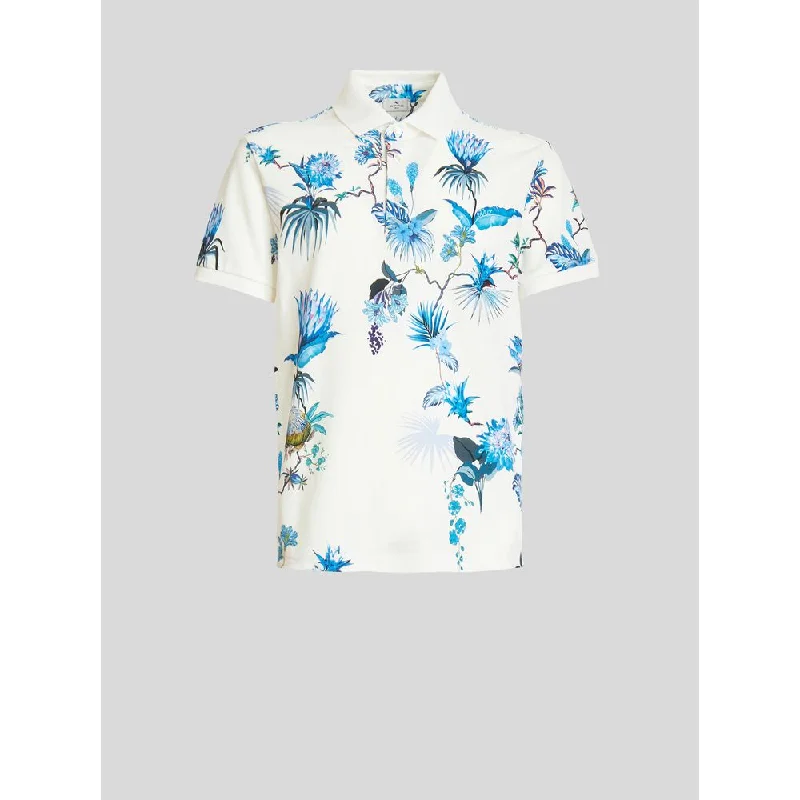 Floral Jersey Polo Shirt